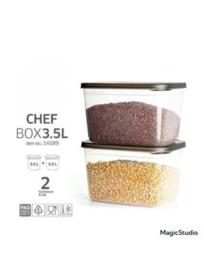 Lamsa Plast Food Refrigerator Storage Container Set - 3.5L - 2 Pieces - Image 5